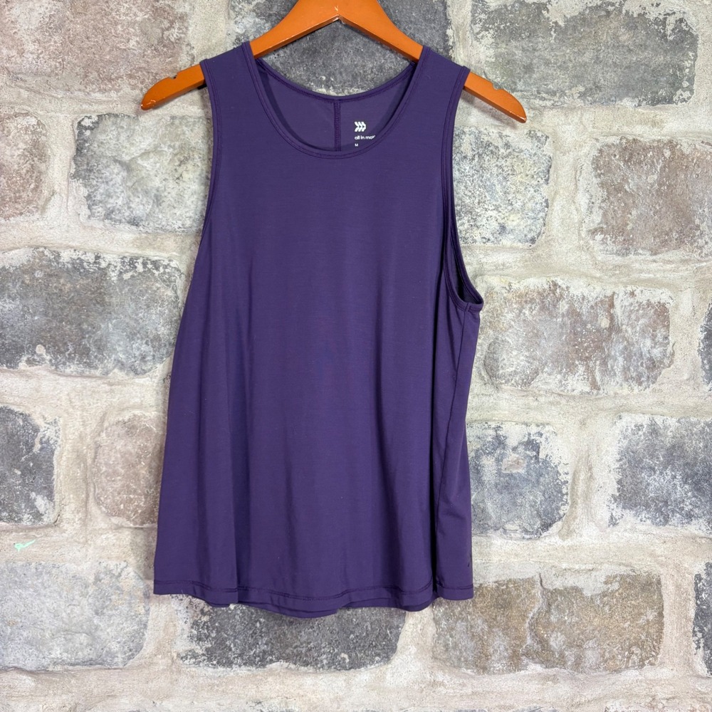 All in Motion Women's Purple Activewear Tank Top Sleeveless Workout Shirt Size M